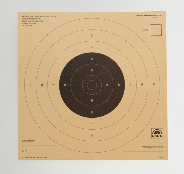 NSRA Air 10/9718 (10M Rapid Fire Air Pistol 1 Target) NSRA Shop