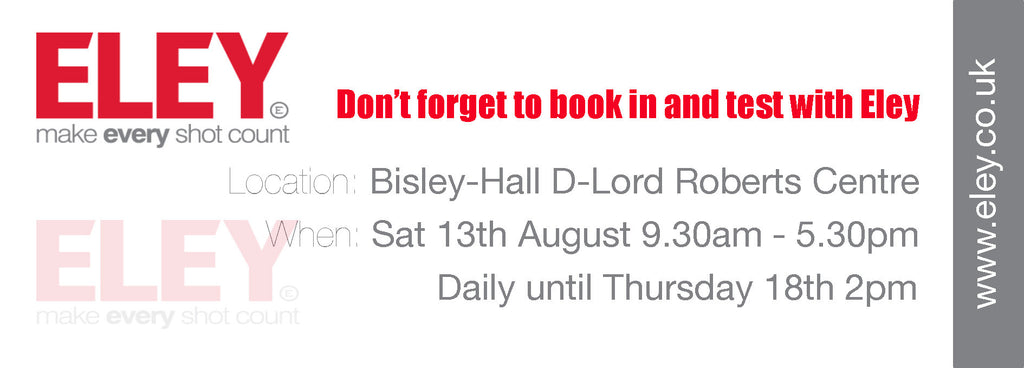 Don't forget to book in and test with Eley
