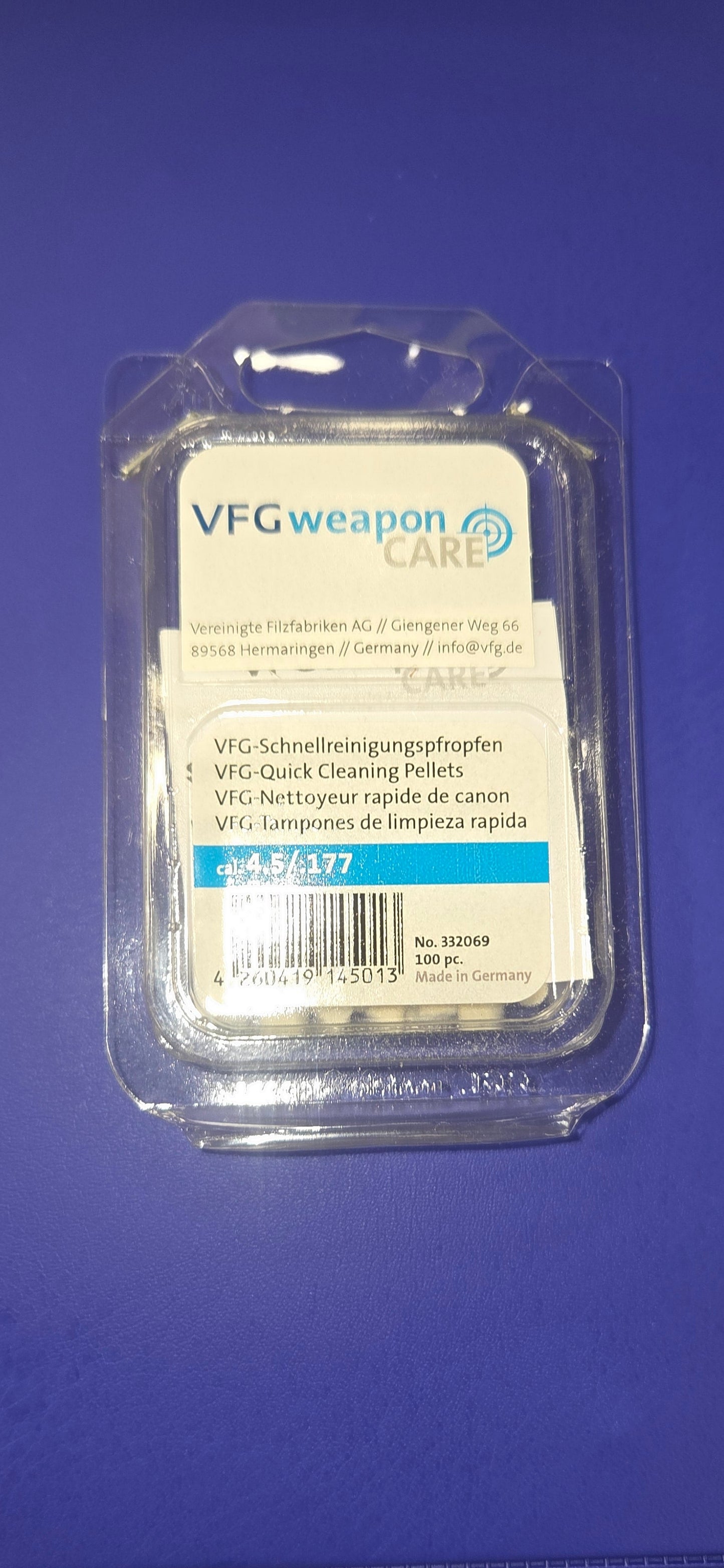 VFG 760 Shoot Through/Quick Clean Cleaning Felts