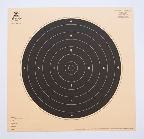 NSRA 100 Yards Pre Trimmed Centres (1001C 1996-18)